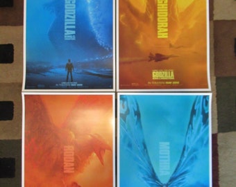 GODZILLA - King of Monsters (11" x 17") Movie Collector's Prints ( Set of 4 )