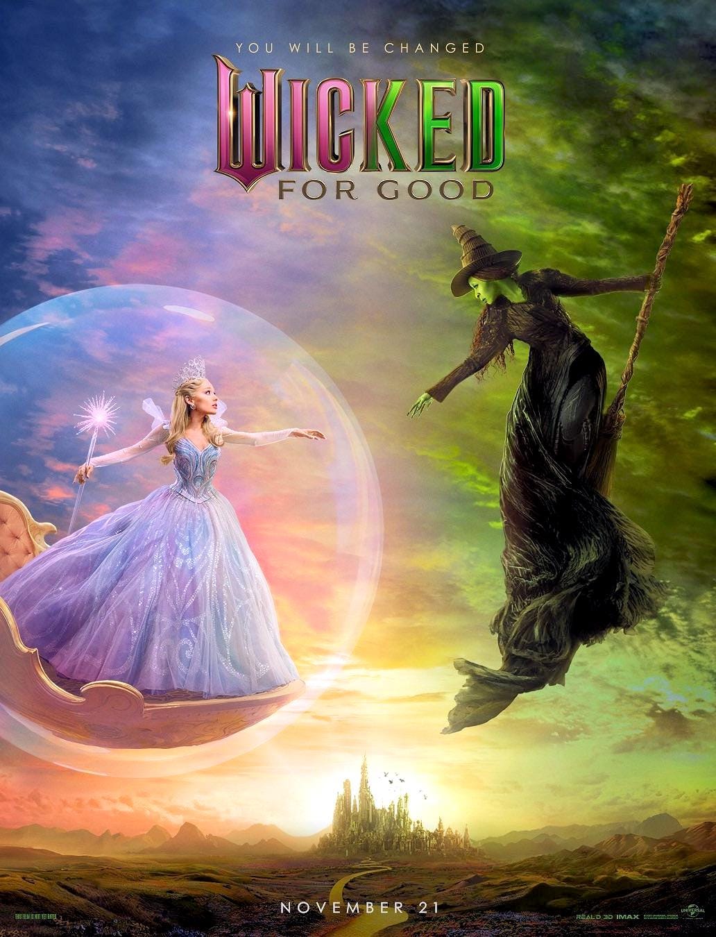 Wicked For Good 11" X 14.5 " Collector's Movie Poster B2G1F
