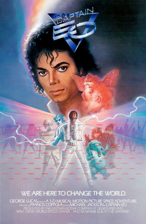 MICHAEL JACKSON ディズニーランド キャプテンEO ポスター Vintage Disney ( 11