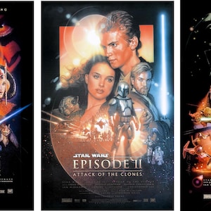 Pósters de la trilogía de Star Wars (11" x 17") para coleccionistas (juego de 3)