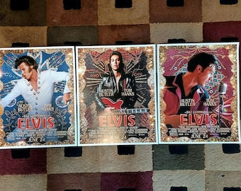 Elvis ( 11" X 13.75" ) Movie Collector's Poster Prints( Set of 3 )