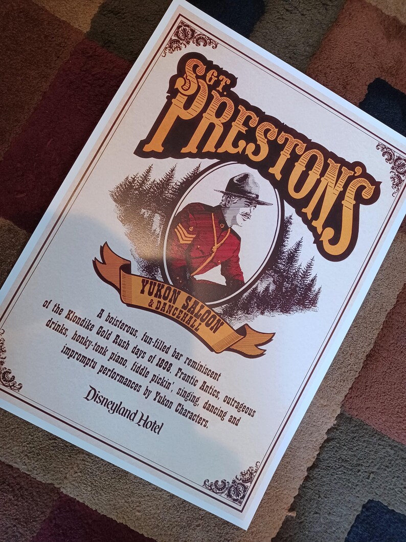 Disney Sgt Preston's Saloon Canadian Show Collector's Attraction Poster ...