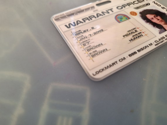 Alien Ripley ID Badge Prop Cosplay, USCSS Nostromo Weyland Yutani