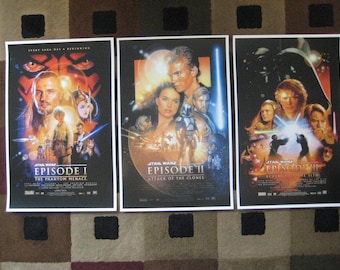 Star Wars Phantom Menace (11" x 17")Movie Collector's Poster Prints ( Set of 3 )