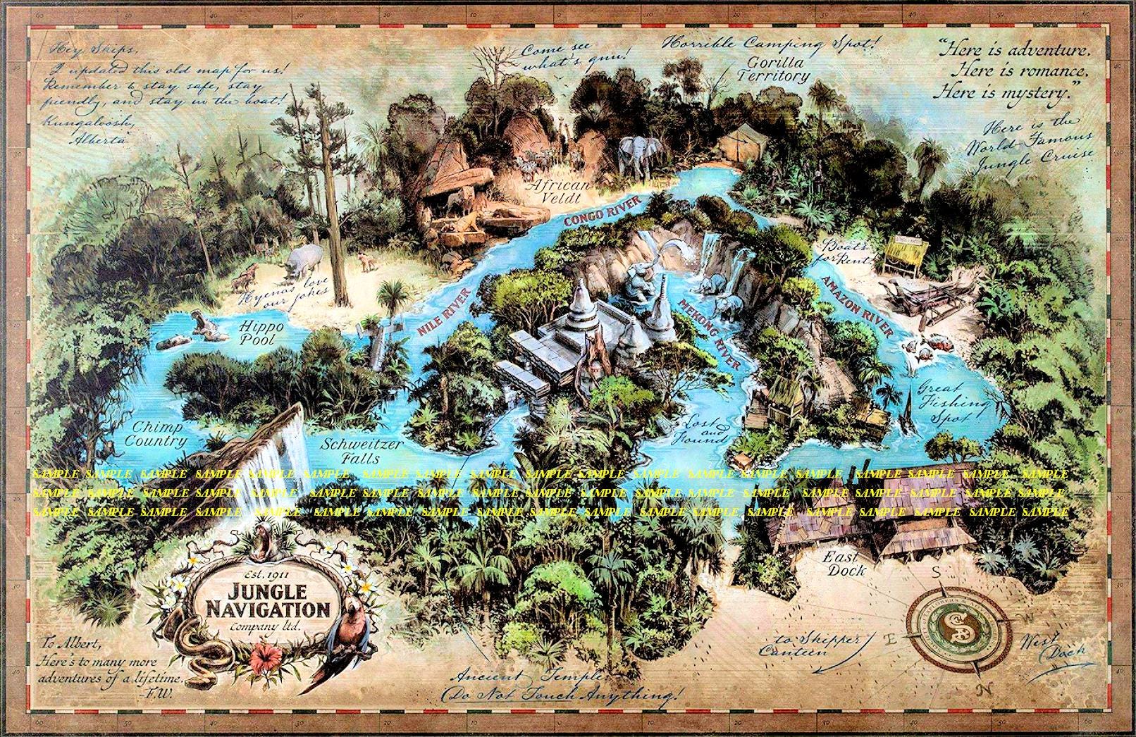 絵画 destination Disney Magic Kingdom Jungle Cruise 11