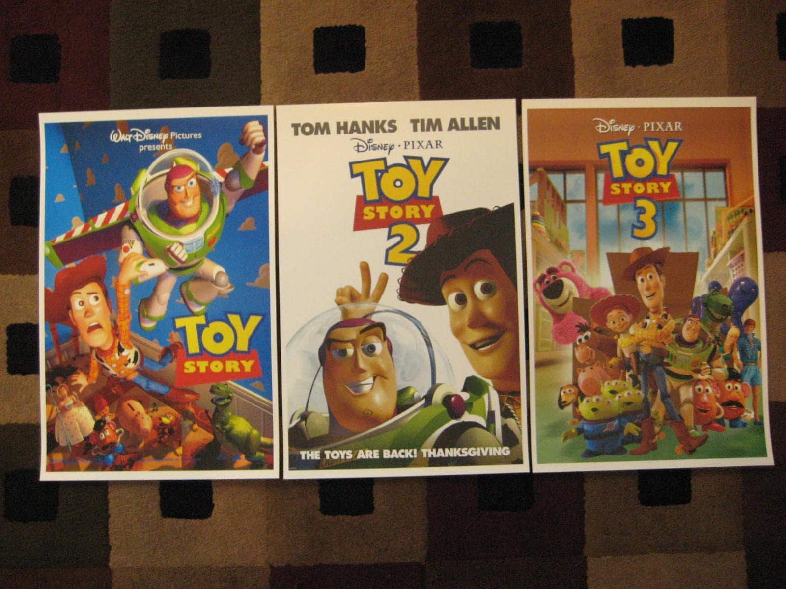 1995 Disney Pixar Toy Story Movie Poster Set 3 Woody Buzz Jessie