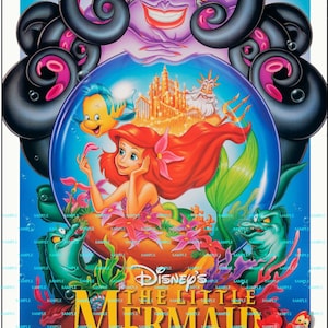 little mermaid ( 11&quot; x 16.25&quot; ) Movie Collector&#39;s Poster Print B2G2F