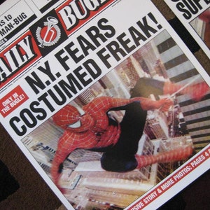 Spiderman Daily Bugle 11 x 15'' Front Page Prints Set of Four image 4