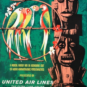 Disney Enchanted Tiki Room 1963 Collectors 11&quot; x 17&quot; Poster B2G1F