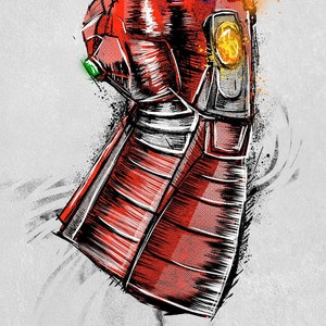 Póster de reedición de la película Avengers: End Game (11" x 17") para coleccionistas (te amamos 3000) B2G2F