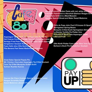 Back to the Future Cafe 80s 11&quot; x 15.75&quot; Menu Place Mat Poster