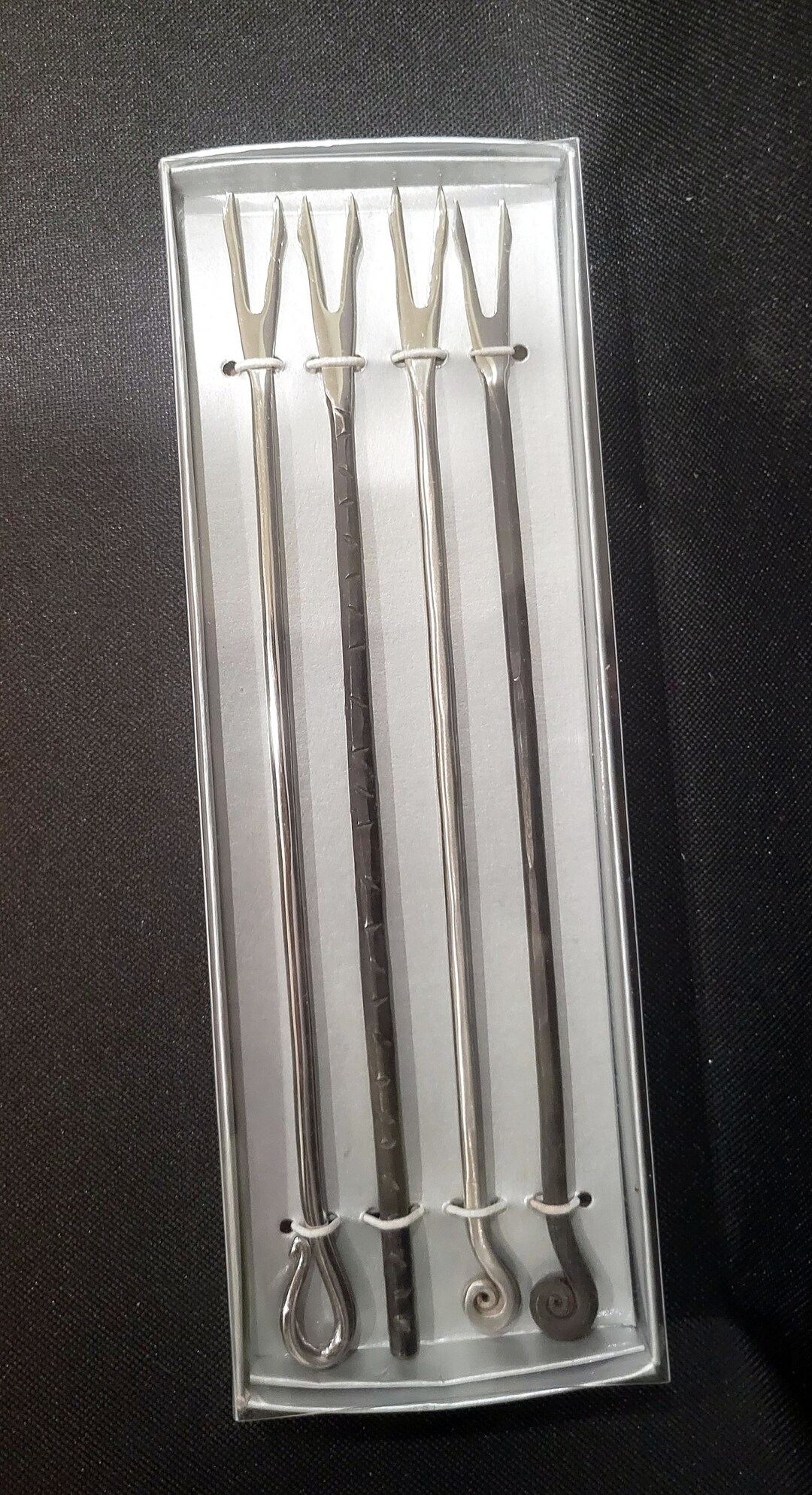 Crate & Barrel Fork Set of 4 Fondue Appetizer Sushi Chocolate Etsy