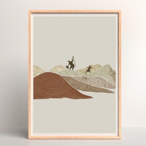 David and Goliath Bible Sketches Art Digital Download Boho Christian Bible Art Story Bible Verse Wall Art Jesus Print Modern Christian Art