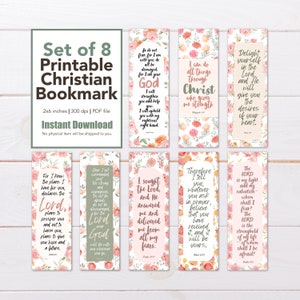 Printable Bible Verse Bookmark Set Digital Bookmark Bundle Scripture Bookmark Printable Christian Bookmark Gifts For Women Bulk Bible Quotes