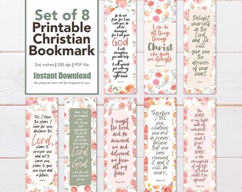 Printable Bible Verse Bookmark Set Digital Bookmark Bundle Scripture Bookmark Printable Christian Bookmark Gifts For Women Bulk Bible Quotes