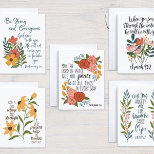 10 Scripture Notecards Original Artwork NOTE CARD Set with Envelopes,