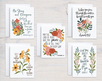 10 Scripture Notecards Original Artwork NOTE CARD Set with Envelopes,