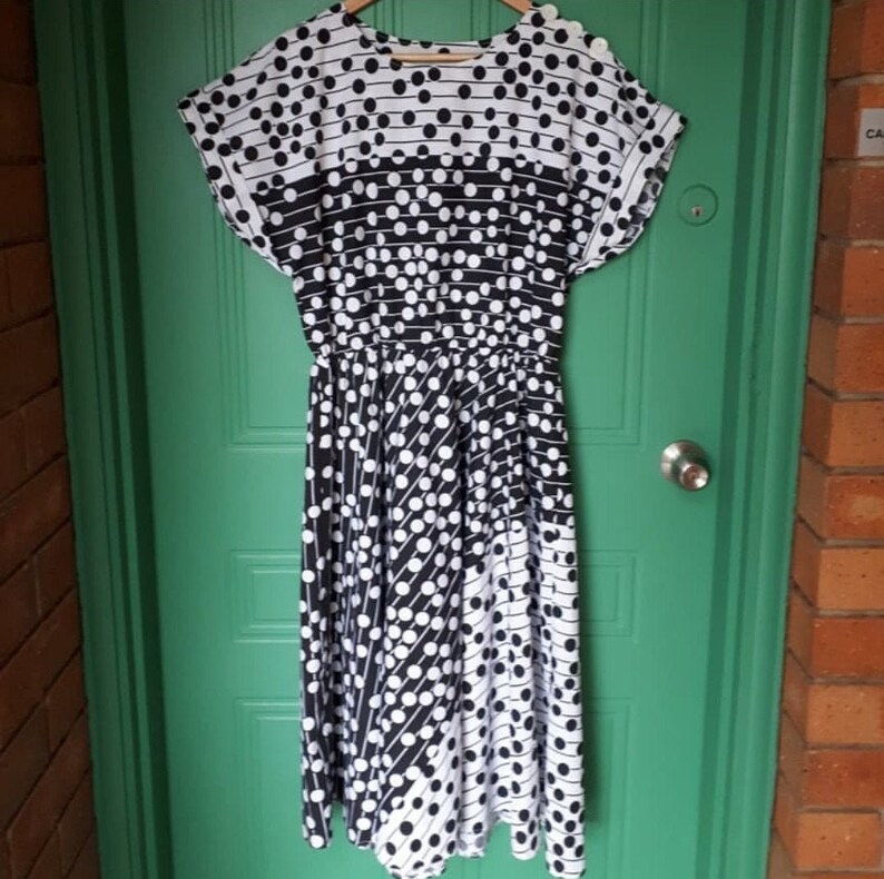 80s polka dot dress