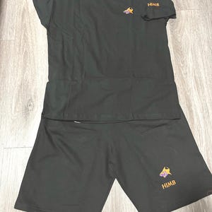 EMBROIDERED BLACK  SHORTSETS