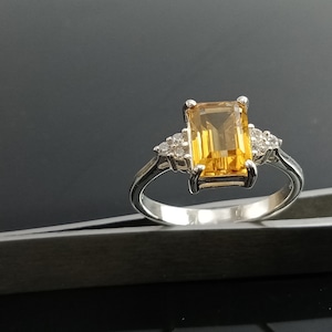 Gift Ring-Golden Topaz Ring-Yellow Topaz Ring-Vintage Ring-Birthstone Topaz Ring-Natural Golden Topaz Gemstone Ring-Promise Ring-Topaz Ring image 4