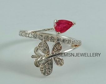Unique Ruby Ring-925 Silver Ring-Ruby Gemstone-Red Ruby Ring-Unique Ruby Ring-July Birthstone  Stone Ruby-Red Ruby-Ruby Jewelry Ring