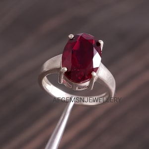 Dainty Rhodolite Garnet Ring, Rhodolite Garnet Gemstone, Engagement Gift or Birthday, Rhodolite Garnet Wedding, 925 Sterling Silver Ring