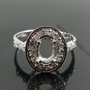 7X5MM Oval Semi Mount Ring-Without Stone Ring-Vintage Ring-Semi Mount-Blank Ring-Unique Ring-925 Sterling Silver Ring-Prong Setting Ring