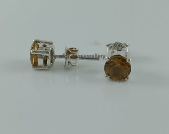 Sultanite Studs Earrings-Women Studs Earrings-925 Sterling Silver Earrings-Colors Changing Sultanite Studs Earrings-Round Studs Earrings
