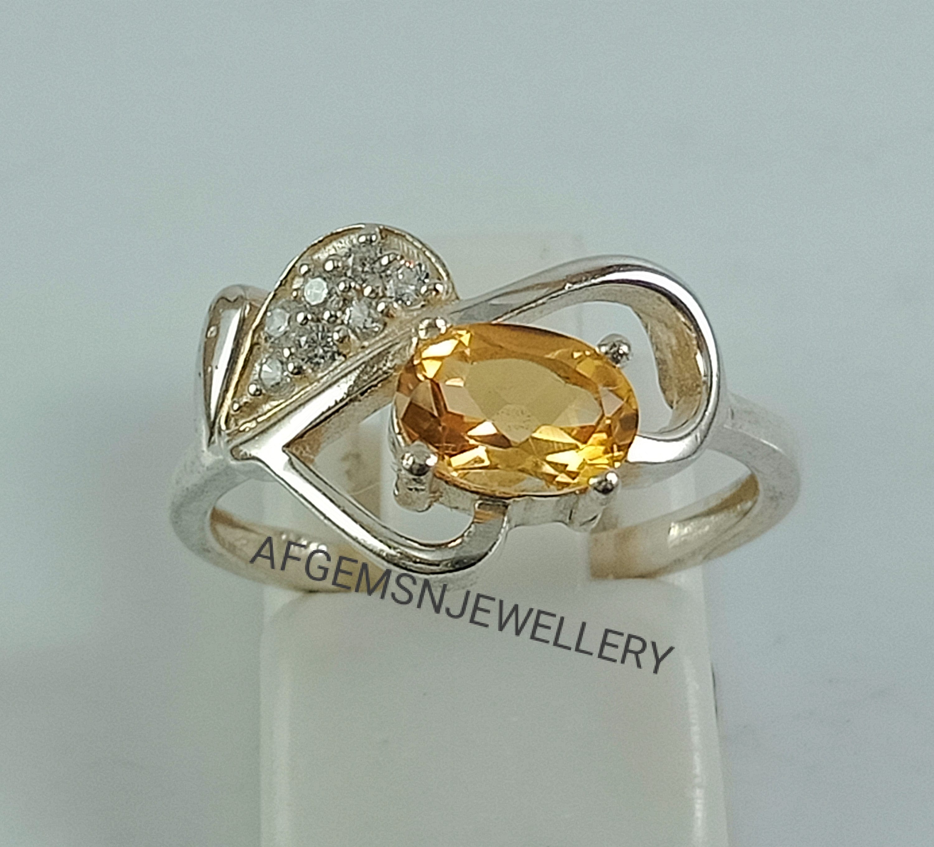 Unique Golden Topaz Ring-925 Silver Ring-Golden Topaz | Etsy