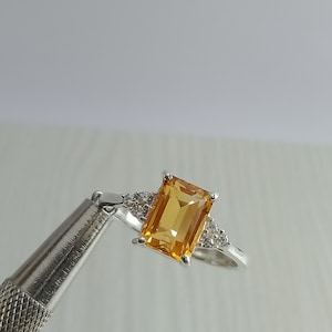 Gift Ring-Golden Topaz Ring-Yellow Topaz Ring-Vintage Ring-Birthstone Topaz Ring-Natural Golden Topaz Gemstone Ring-Promise Ring-Topaz Ring image 1