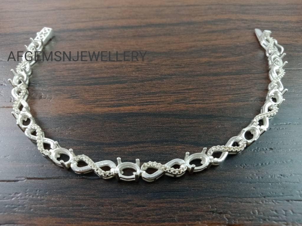 Lost and Found Jewelers Silver Tennis Chain Bracelet main image 1