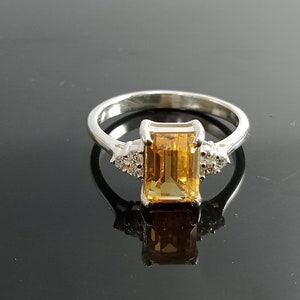 Gift Ring-Golden Topaz Ring-Yellow Topaz Ring-Vintage Ring-Birthstone Topaz Ring-Natural Golden Topaz Gemstone Ring-Promise Ring-Topaz Ring image 3