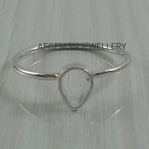6X4MM Pear Semi Mount Ring-Without Stone Ring-Ready To be Set With Your Own Stone-925 Sterling Silver Ring- Pear Ring-Bezel Setting Ring