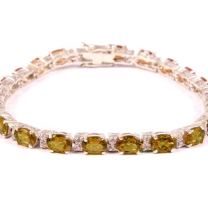 Bride Sultanite Bracelet-Engagement Bracelet-Colors Changing Bracelet-Tennis Bracelet-Colors Changing Gemstone-925 Silver Bracelet