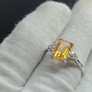 Gift Ring-Golden Topaz Ring-Yellow Topaz Ring-Vintage Ring-Birthstone Topaz Ring-Natural Golden Topaz Gemstone Ring-Promise Ring-Topaz Ring image 8