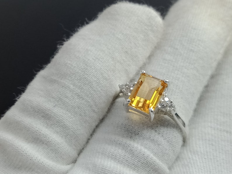 Gift Ring-Golden Topaz Ring-Yellow Topaz Ring-Vintage Ring-Birthstone Topaz Ring-Natural Golden Topaz Gemstone Ring-Promise Ring-Topaz Ring image 8