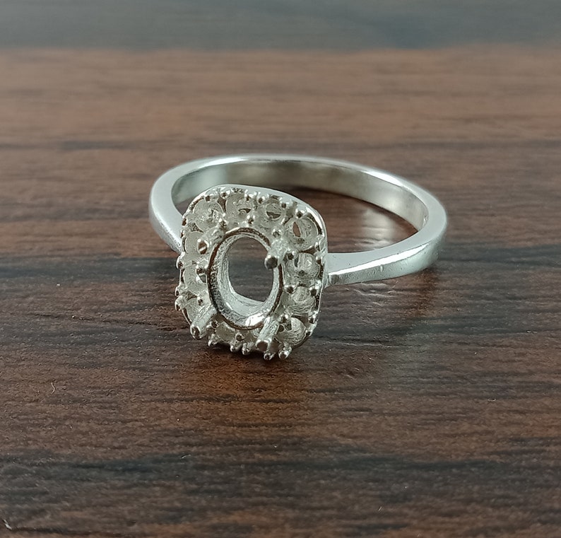 7X5MM Oval Semi Mount Ring-Without Stone Ring-Ready To be Set With Your Own Stone-925 Sterling Silver Ring-Promise Ring-Prong Setting Ring