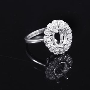 7X9 MM Oval Gems Semi Mount Ring-Without Stone Ring-Ready To be Set With Your Own Stone-925 Pure Silver Ring-7x9mm Oval Prong Setting Ring