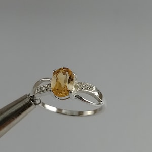 Wedding Golden Topaz Ring-Yellow Golden Topaz Ring-Women Ring-Vintage Ring-Birthstone Ring-Designer Ring-Oval Golden Topaz Ring-Jewelry Ring