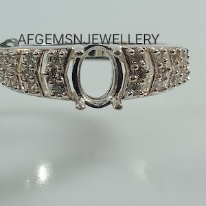 7X5 MM Oval Semi Mount Ring-Without Stone Ring-Ready To be Set With Your Own Stone-Engagement Ring-925 Silver Ring-Prong Setting Ring
