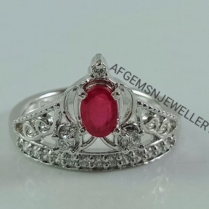 Queen Ruby Ring-925 Sterling Silver Ring-Red Ruby Ring-Ruby Gemstone Ring-Statement Ring-Proposal Ring-Ruby Jewelry Ring