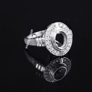 7X5MM Oval Semi Mount Ring-Oval Mount Ring-Without Stone Ring-Engagement Ring-Unset Ring-925 Sterling Silver Ring-Bezel Setting Ring