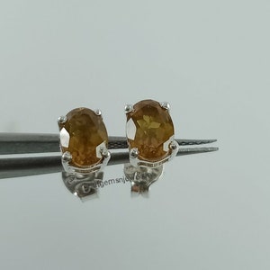 Sultanite Studs Earrings-Women Studs Earrings-925 Sterling Silver Earrings-Colors Changing Sultanite Studs Earrings-Oval Studs Earrings