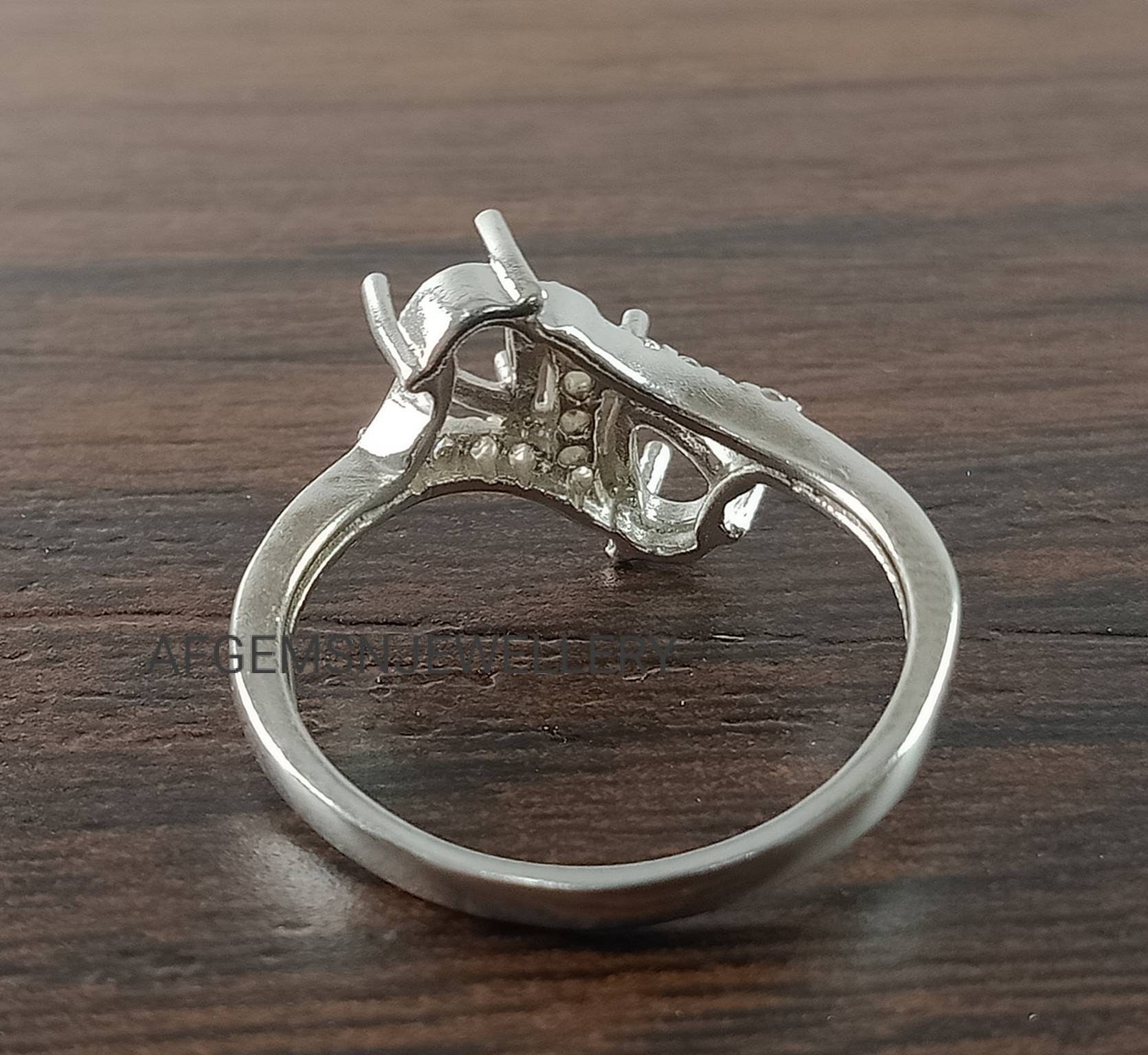 6X4 MM Pear Semi Mount Ringwithout Stone Ringready to Be Set Etsy