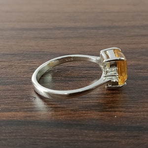 Gift Ring-Golden Topaz Ring-Yellow Topaz Ring-Vintage Ring-Birthstone Topaz Ring-Natural Golden Topaz Gemstone Ring-Promise Ring-Topaz Ring image 5