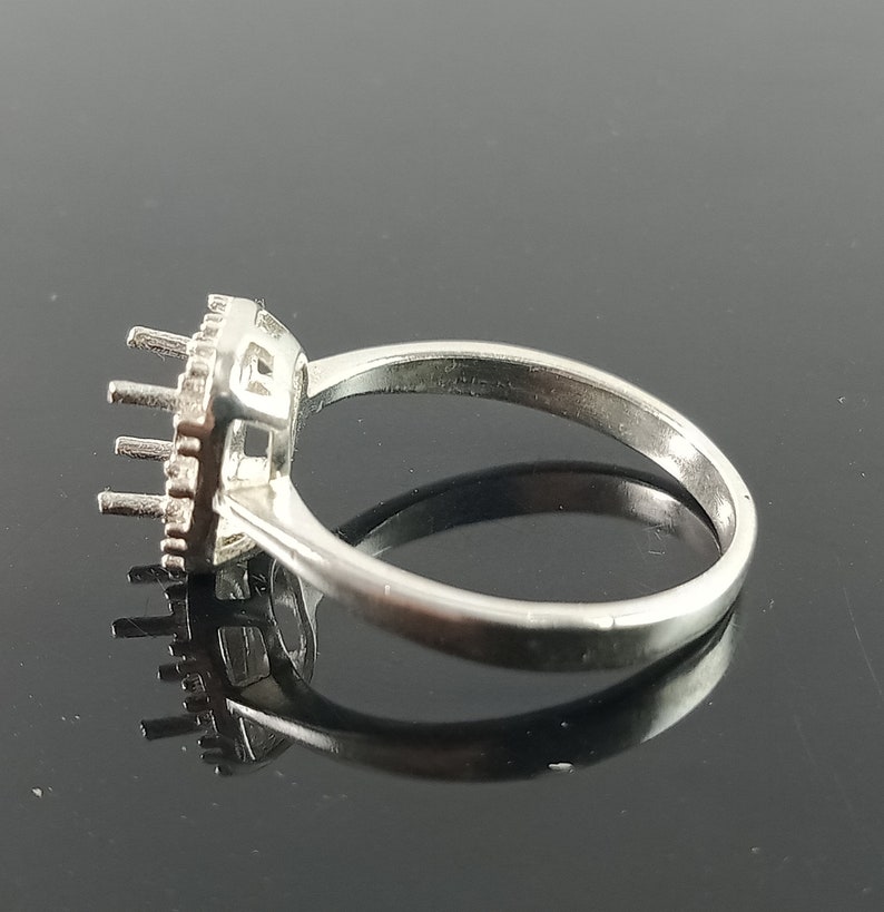 7X5MM Oval Semi Mount Ring-Without Stone Ring-Ready To be Set With Your Own Stone-925 Sterling Silver Ring-Promise Ring-Prong Setting Ring