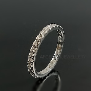 2 x 2 MM rund halvmonterad ring - utan stenring - löftesring - kvinnoring - 925 sterlingsilverring - 2 x 2 MM rund ring - stiftinfattningsring