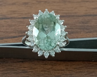 100%Natural Green Amethyst Ring-Green Amethyst Gemstone-Handmade Ring-Vintage Amethyst Ring-Women Ring-Jewelry Ring-Green Amethyst Ring