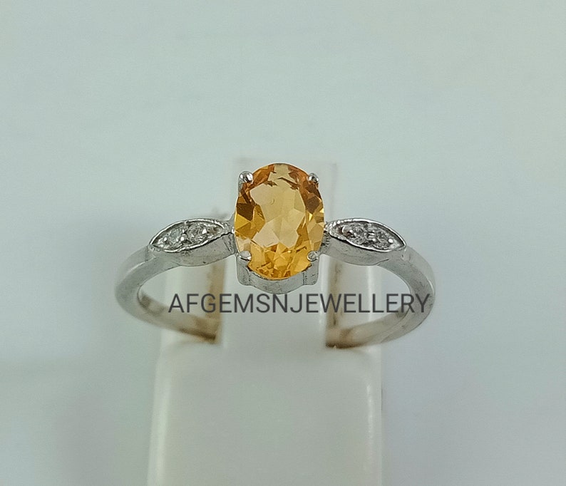 Gifts Ring-Yellow Topaz Ring-Natural Golden Topaz Ring-925 Sterling Silver Ring-Golden TOPAZ Jewelry-Vintage Ring-Birthstone TOPAZ Ring