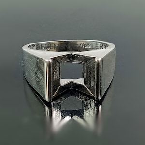 9X9 MM Square Semi Mount Ring-Men Semi Mount Ring-Without Gemstone Ring-Ready to be Set With Your Own Stone-Men Ring-Prong Setting Ring